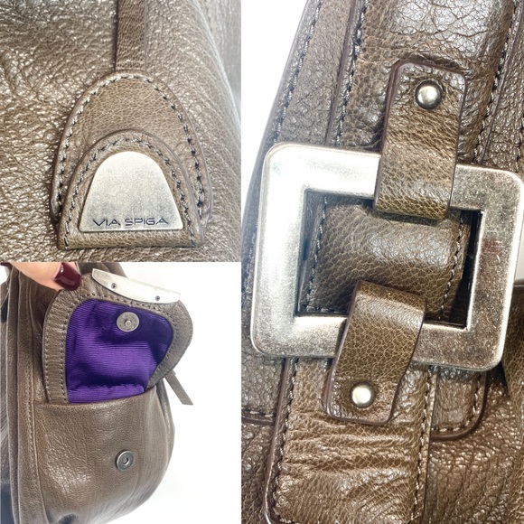 VIA SPIGA gorgeous NEW leather large satchel hobo bag NWOT - Picture 11 of 17